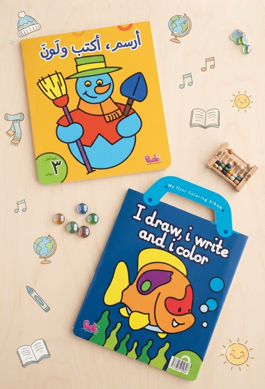 Kids Drawing, Writing & Coloring Book
